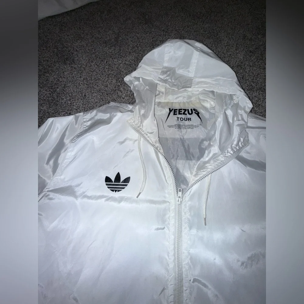 Yeezus tour adidas white zip up windbreaker jacket - Picture 3 of 7